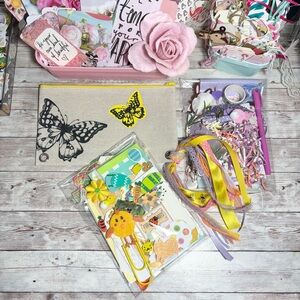 Junk Journal & Planner Decor Supplies Kit Scrapbook Lot Collage Spring Ephemera